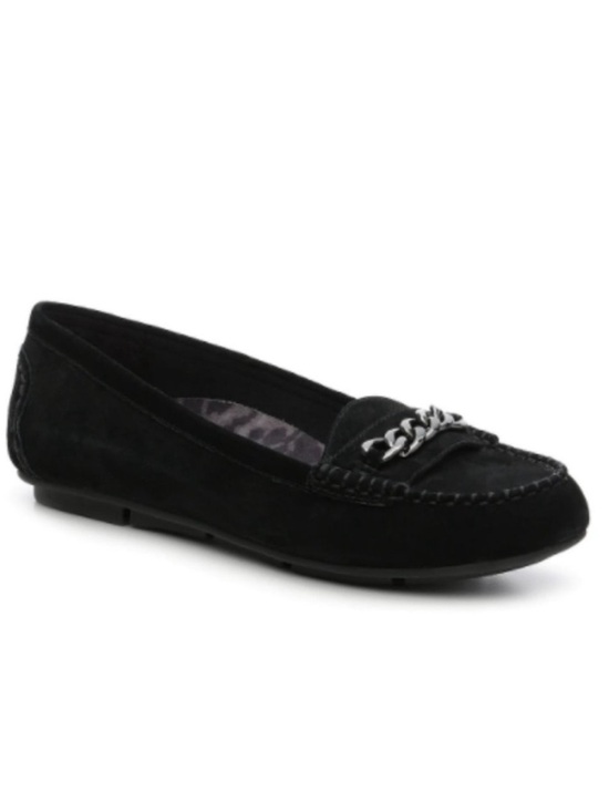 Vionic Shoes - Vionic Mesa Black Suede Chainlink Loafers Size 7